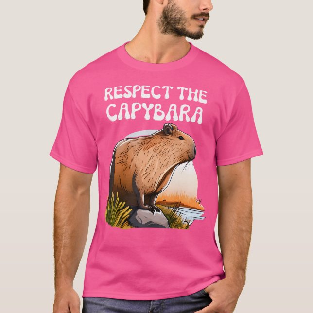 T-shirt Respectez l'animal capybara Amateurs de rongeurs d (Devant)