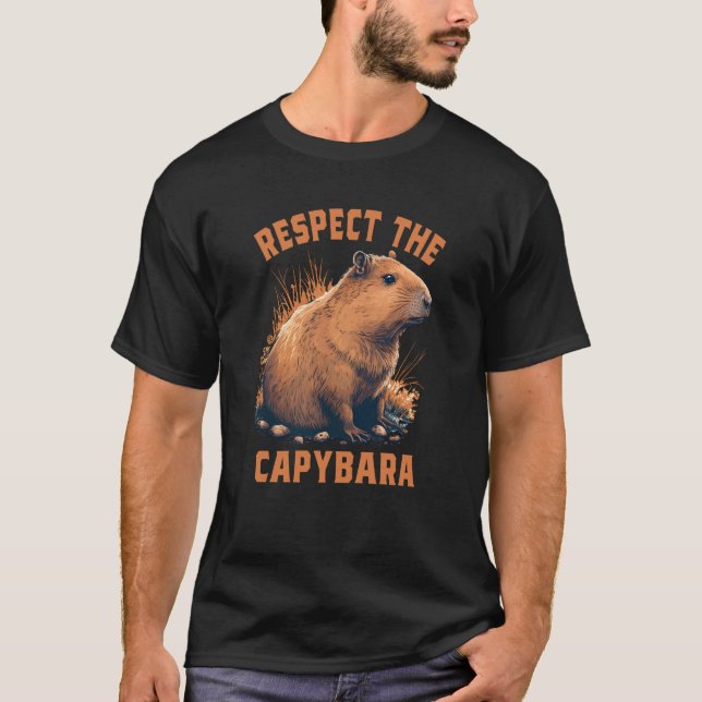 T-shirt Respectez l'animal capybara Capybara  1 (Devant)