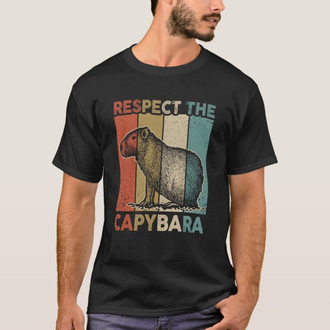 T-shirt Respectez L'Animal Capybara Drôle Capybara Lover (Devant)