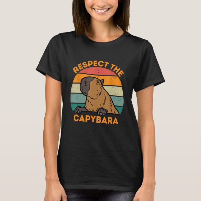 T-shirt Respectez L'Animal Capybara Drôle Rodent Capybara (Devant)