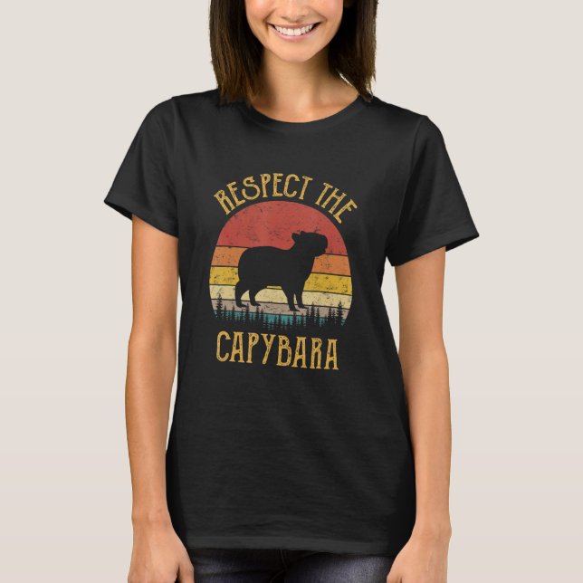 T-shirt Respectez L'Animal Capybara Rodent (Devant)