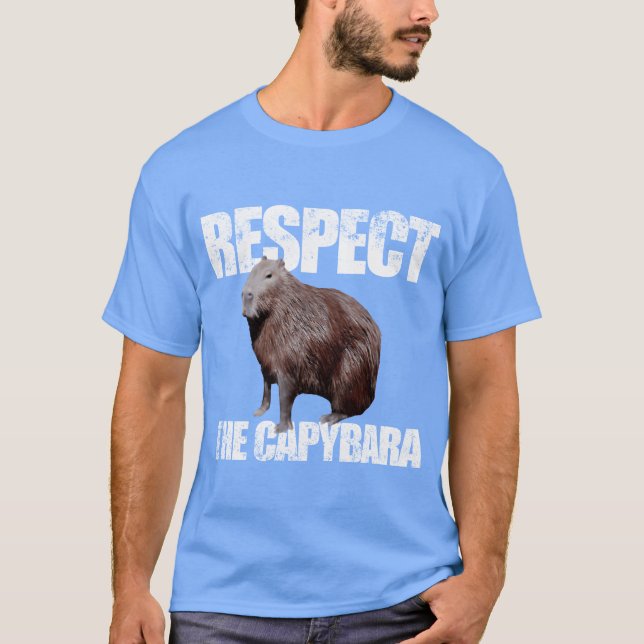 T-shirt Respectez le capybara animal capybara drôle (Devant)