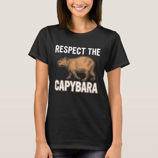 T-shirt Respectez Le Capybara Capybare Drôle Rongeur Anima (Devant)