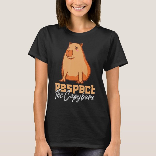 T-shirt Respectez Le Capybara Funny Capybara Propriétaires (Devant)