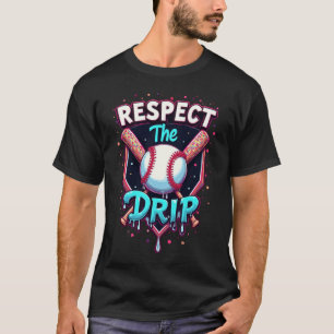 T-shirt Respectez le Drip Funny Baseball Ice Cream Drip