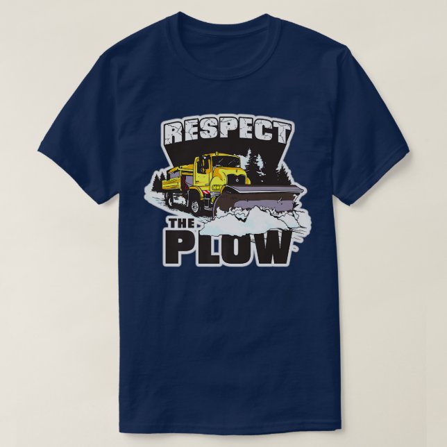 T-shirt Respectez Le Flux De Neige Conducteurs De Camion C (Design devant)