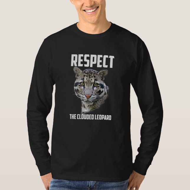 T-shirt Respectez Le Genre De Chat De Leopard Felidae Nuag (Devant)