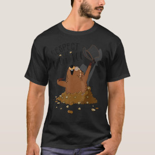 T-shirt Respectez Le Jour De La Marmotte De Fond Woodchuck