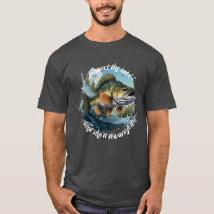 T-shirt Respectez le lac et vous serez récompensé