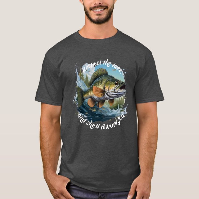 T-shirt Respectez le lac et vous serez récompensé (Devant)