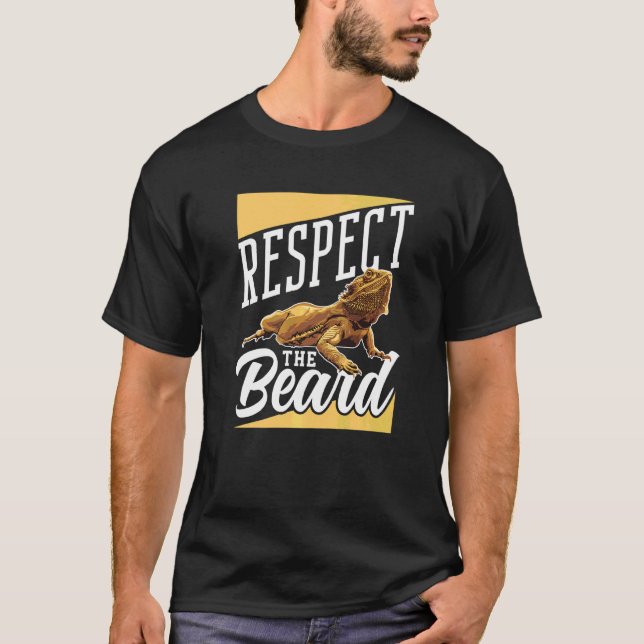 T-shirt Respectez Le Lizard De Barbe (Devant)