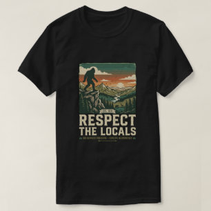 T-shirt Respectez le local - Bigfoot Sasquatch Vintage