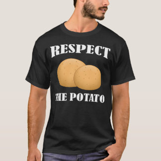 T-shirt Respectez le maillot de pomme de terre Humour amat