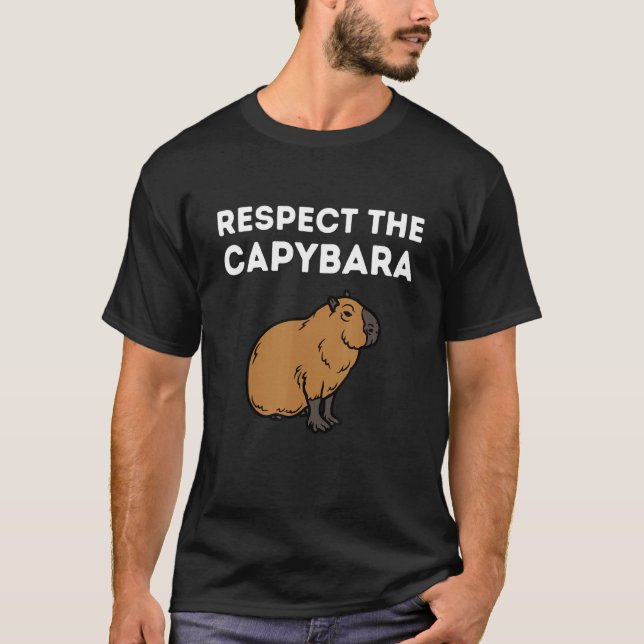 T-shirt Respectez Le Respect De Capybara Capybara Capybara (Devant)