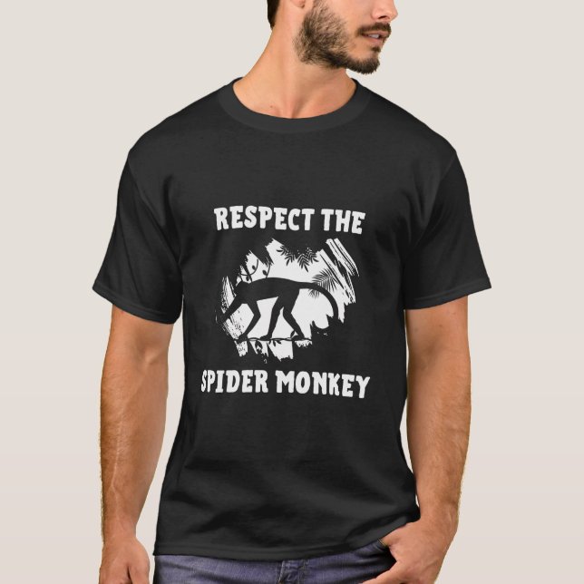 T-shirt Respectez Le Singe Araigné En Danger De Singe (Devant)