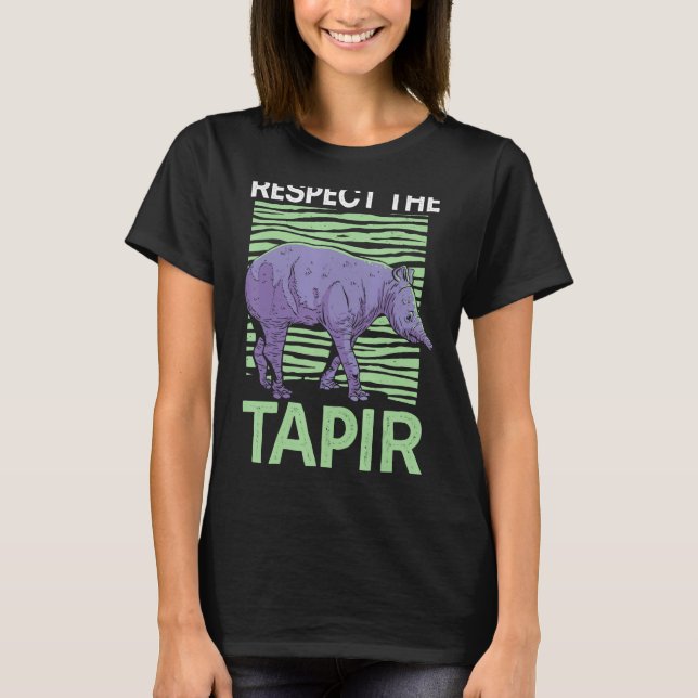 T-shirt Respectez Le Tapir Animal Zookeeper Tapir (Devant)
