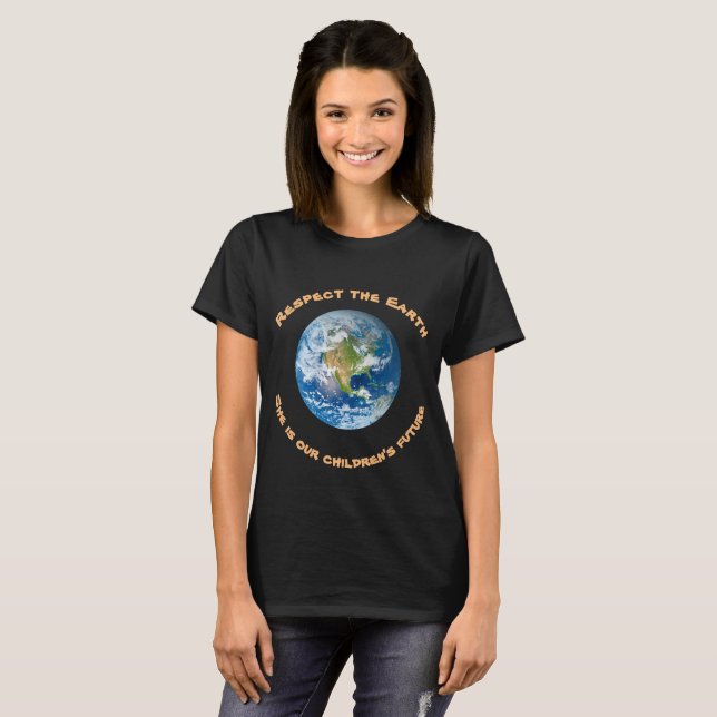 T-shirt Respectez l'écologie De l'environnement de la plan (Devant entier)