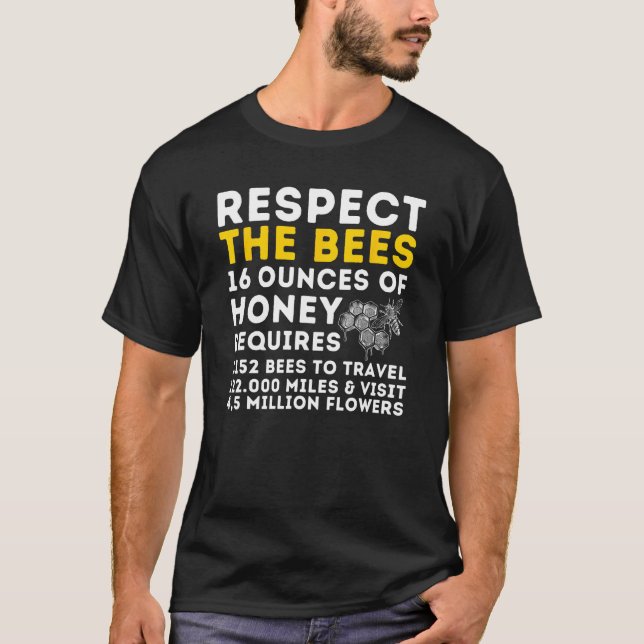 T-shirt Respectez les abeilles - Abeille Apiculture et api (Devant)