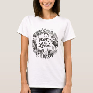 T-shirt Respectez les autochtones Chemise sur la faune for
