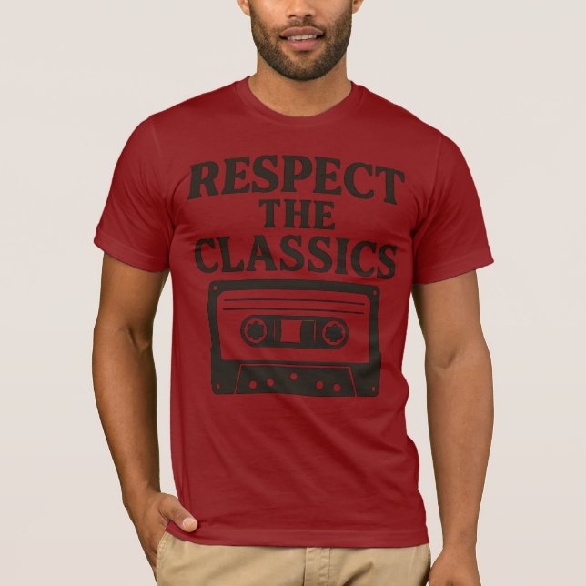 T-shirt Respectez les classiques Bande de Cassette Retro T (Devant)