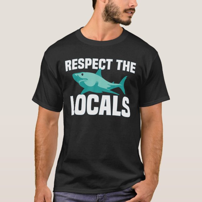 T-shirt Respectez Les Habitants Des Requins | Shark Ocean  (Devant)