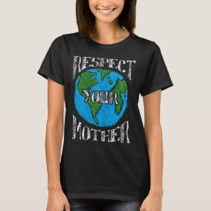 T-shirt Respectez Mère Planète Changement Climatique Matur
