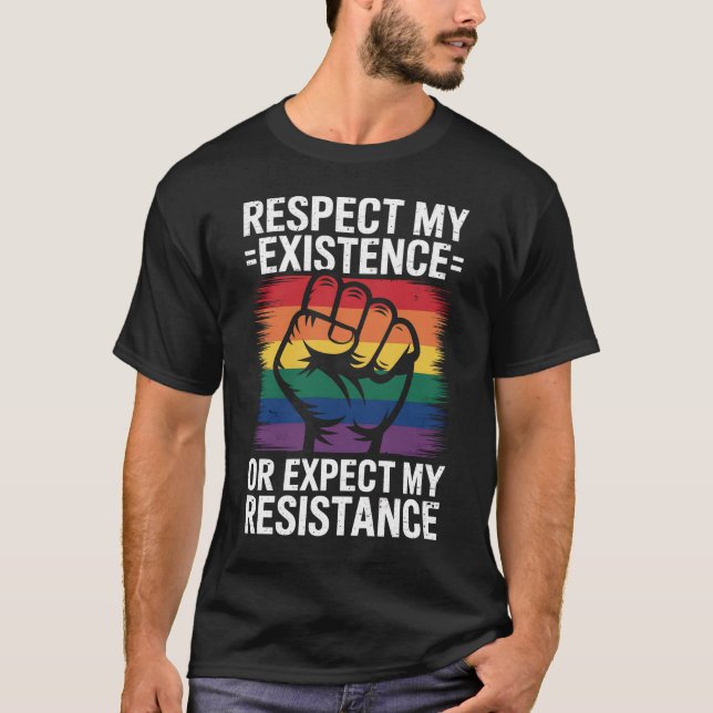 T-shirt Respectez Mon Existence Ou Attendez-Vous À Ma Rési (Devant)