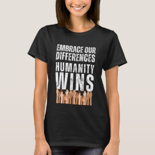 T-shirt "Respectez nos différences, l'humanité gagne" Dive