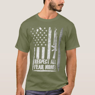 T-shirt Respectez tous - N'ayez crainte ! Militaire