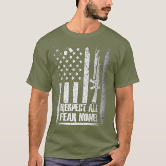 T-shirt Respectez tous - N'ayez crainte ! Militaire