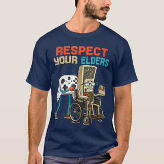 T-shirt Respectez Vos Aînés Drôle Rétro Gaming 90s Gamer C