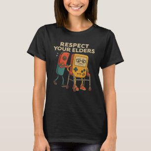 T-shirt Respectez Vos Aînés Jeux Rétro Drôle Contrôleur de
