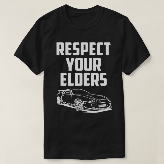 T-shirt Respectez vos aînés MK IV TOYOTA SUPRA (Design devant)