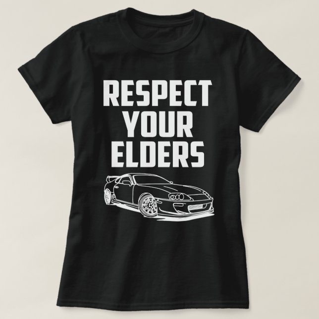 T-shirt Respectez vos aînés MK IV TOYOTA SUPRA (Design devant)