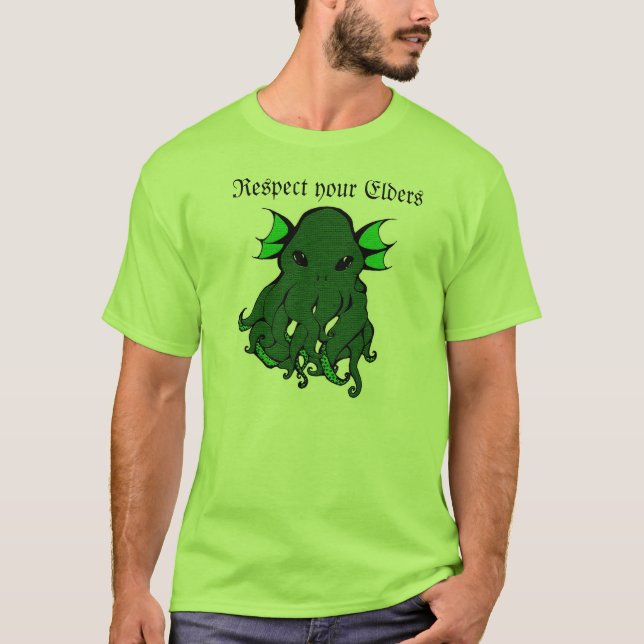T-shirt Respectez votre chemise de Cthulhu d'aînés (Devant)