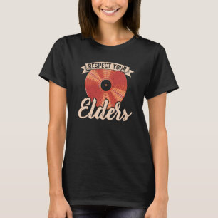 T-shirt Respectez votre dossier d'aînés Collecteur de viny