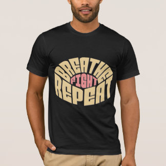 T-shirt Respire. Combattez. Recommencer. - Typographie de 