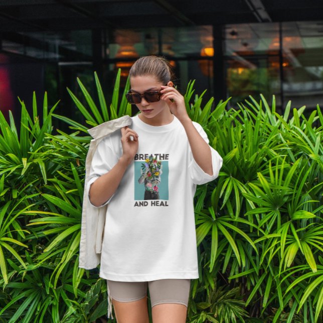 T-shirt Respire Et Guérir La Femme Florale (Créateur téléchargé)