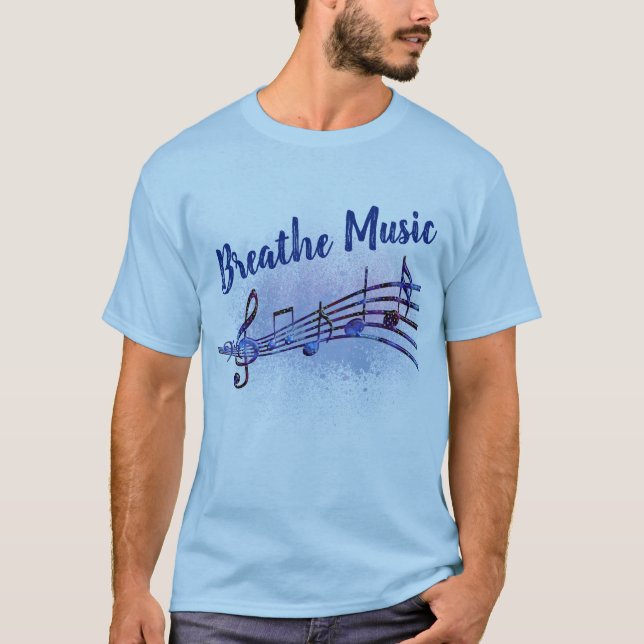 T-shirt Respire la musique (Devant)