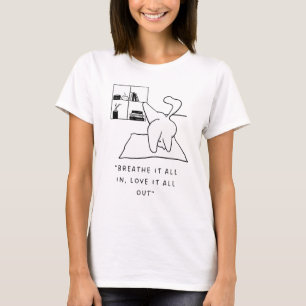 T-shirt Respire Tout, Aime Tout   Chat de Yoga