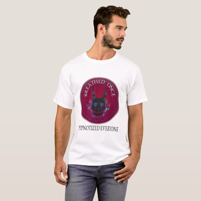 T-shirt Respiré une fois : Crâne de démon hypnotiq (Devant entier)