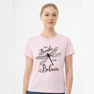 T-shirt Respirer et Croire Libellule Inspirante