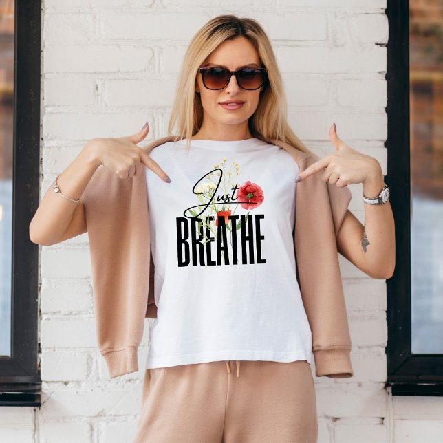 T-shirt Respirer l'inspiration Floral Yoga (Créateur téléchargé)