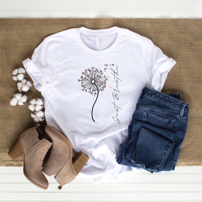 T-shirt Respirer simplement Yoga Pissenlit  (Créateur téléchargé)
