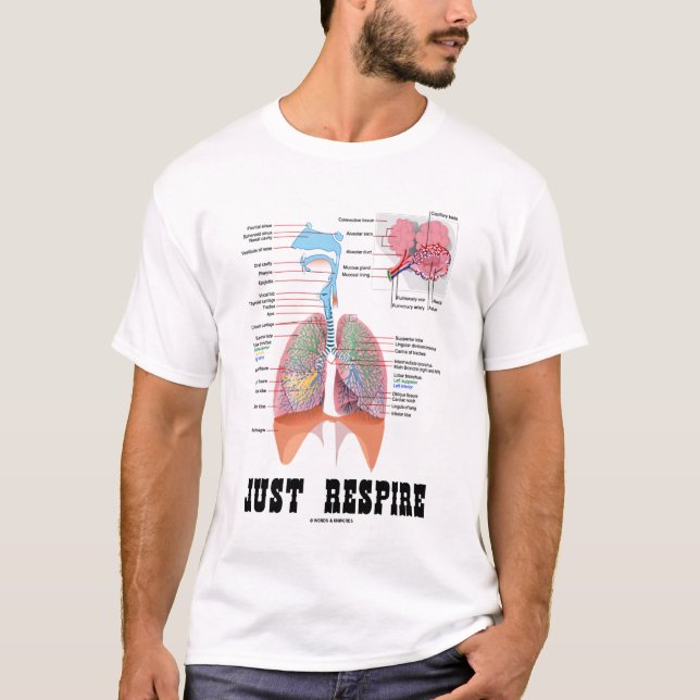 T-shirt Respirez juste (l'appareil respiratoire) (Devant)