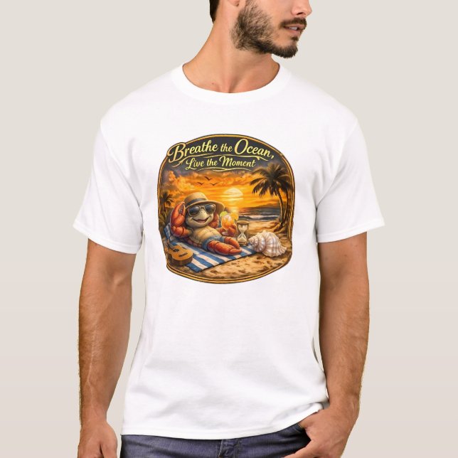 T-shirt Respirez l'Océan – Vivez l'Instant (Devant)