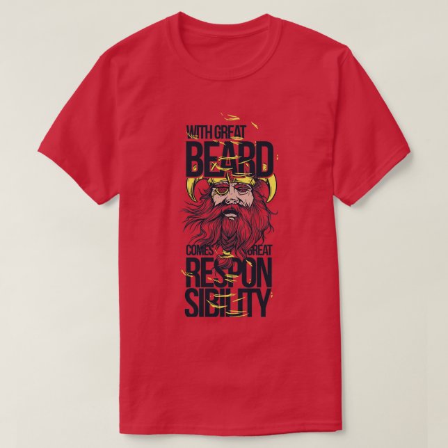 T-shirt Responsabilité du viking (Design devant)