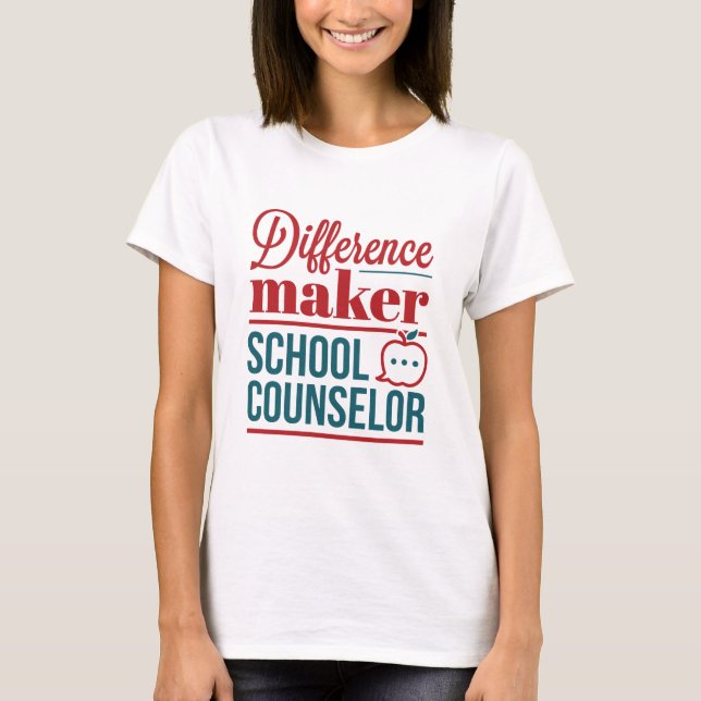 T-shirt Responsable de la différence du conseiller scolair (Devant)