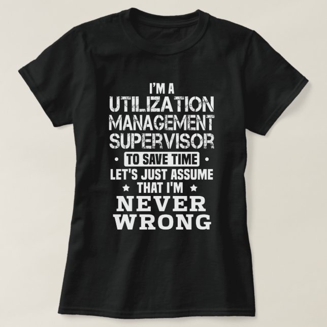 T-shirt Responsable de la gestion de l'utilisation (Design devant)