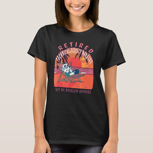 T-shirt Responsable de projet technique à la retraite Vint (Devant)